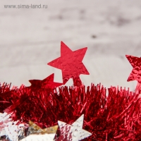 Мишура новогодняя &laquo;Зимнее волшебство. Марс&raquo;, звёзды d = 6 см, 200 см, МИКС