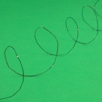 Гирлянда &laquo;Нить&raquo; 10 м роса, IP44, серебристая нить, 100 LED, свечение тёплое белое, 2 режима, солнечная батарея