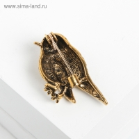 Брошь «Птица» воробушек, цвет зелёный в чернёном золоте Брошь «Птица» воробушек, цвет зелёный в чернёном золоте