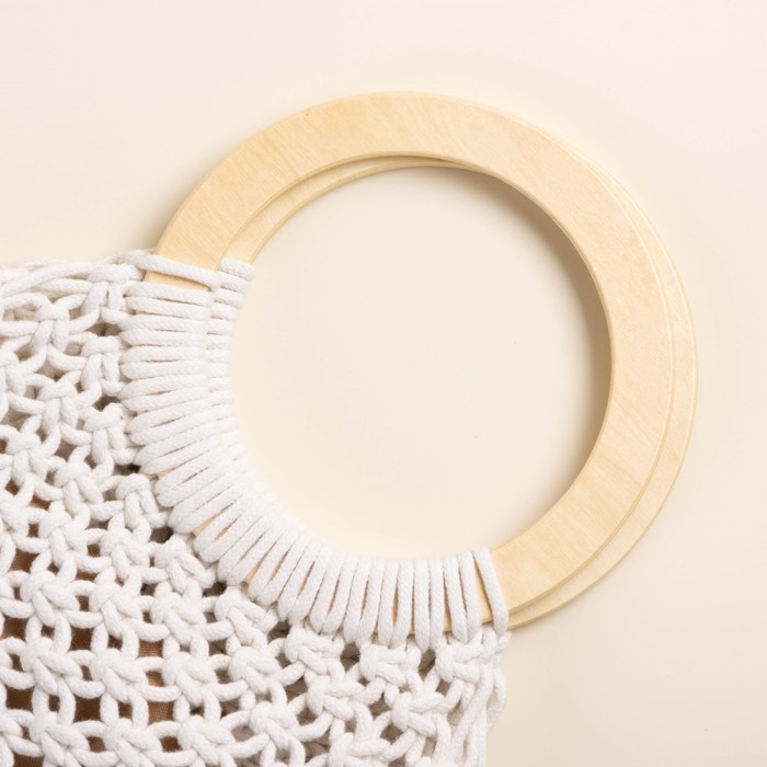 Сумка женская SL Home, ручное плетение, хлопок, кольцо 14,5 см, 30&times;45 см