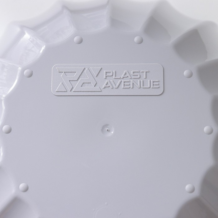 Кашпо для цветов с автополивом &laquo;Ракушка&raquo;, 2,4 л, d=22см, h=10,5 см, цвет серый