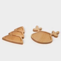 Подарочный набор посуды Adelica «Новогодний олень», менажница ёлка 22×18 см, тарелка 22×20 см, берёза Подарочный набор посуды Adelica «Новогодний олень», менажница ёлка 22×18 см, тарелка 22×20 см, берёза