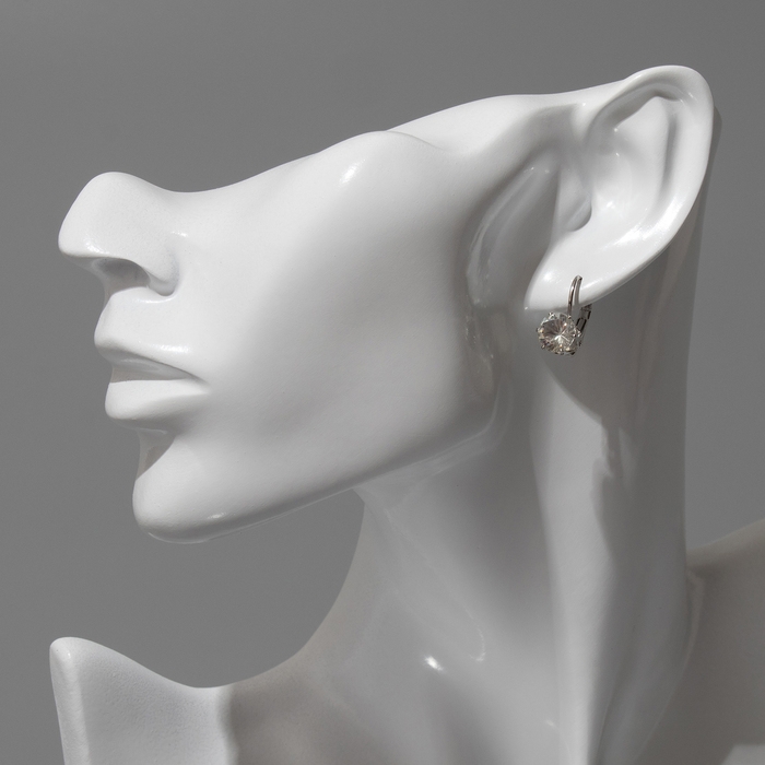 Серьги со стразами «Конфетти» каникулы круг, цвет МИКС в серебре Серьги со стразами «Конфетти» каникулы круг, цвет МИКС в серебре