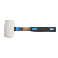 Киянка ТУНДРА, фиберглассовая рукоятка, белая резина, 750 г