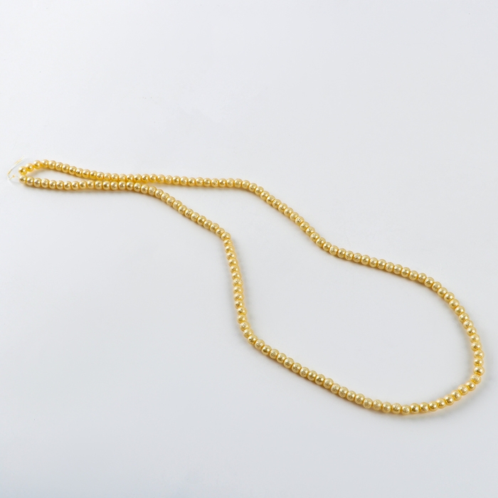 Бусины из стекла, набор 140 шт., размер 1 шт. &mdash; 6 мм, цвет жёлтый