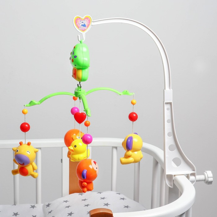 Мобиль музыкальный на кроватку &laquo;Домик. Джунгли&raquo;, заводной