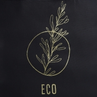 Шопер "Эко", 35х0,5х40, принт с блёстками, без подклада, чёрный Шопер "Эко", 35х0,5х40, принт с блёстками, без подклада, чёрный