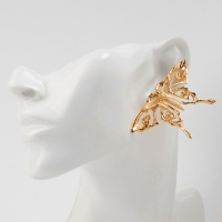 Серьги металл &laquo;Бабочка&raquo; ажурная, цвет золото