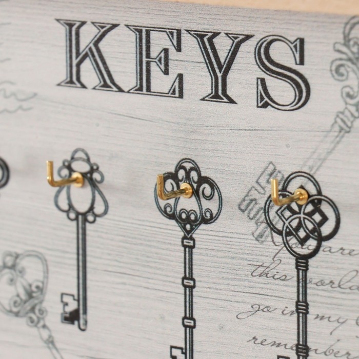 Крючки декоративные дерево Крючки декоративные дерево "Ретро. Ключи" 29,8х2,5х13,6 см