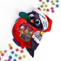 Новогодние конфетти &laquo;С Новым годом!&raquo; снегирь, цветные снежинки, 14 г.