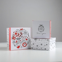 Набор подарочных коробок 3 в 1 &laquo;С Новым годом&raquo;, 18 х 18 х 10‒22 х 22 х 12 см, Новый год