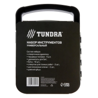 Набор инструментов ТУНДРА, подарочный пластиковый кейс, 22 предмета Набор инструментов ТУНДРА, подарочный пластиковый кейс, 22 предмета