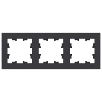 Рамка SE AtlasDesign, 3 поста, универсальная, карбон, ATN001003