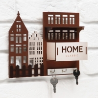 Ключница настенная с полкой и карманом «Home», классика, 23 х 17,5 см. Ключница настенная с полкой и карманом «Home», классика, 23 х 17,5 см.