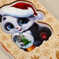 Конверт для денег деревянный резной &laquo;С Новым годом!&raquo;, панда, 16.5 х 8 см, Новый год