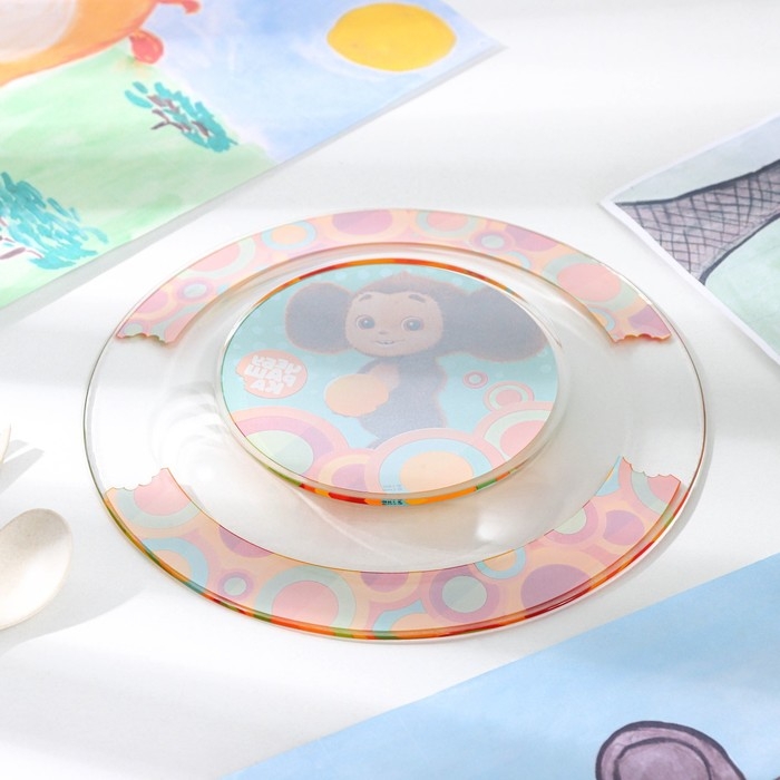 Тарелка &laquo;Чебурашка&raquo;, d=19,5 см, h=1,8 см, стекло