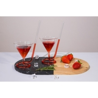 Бокал из стекла с трубочкой для вина &laquo;Эльза&raquo;, 120 мл