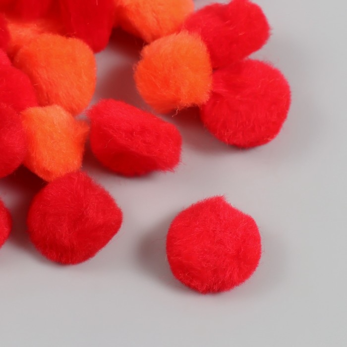Декор для творчества Декор для творчества "Помпончики. Алая заря" d=2,5 см набор 30 шт
