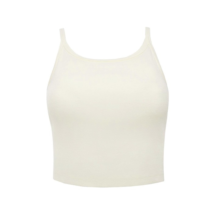 Майка укороченная женская MINAKU: Basic line цвет экрю, р-р 44 Майка укороченная женская MINAKU: Basic line цвет экрю, р-р 44