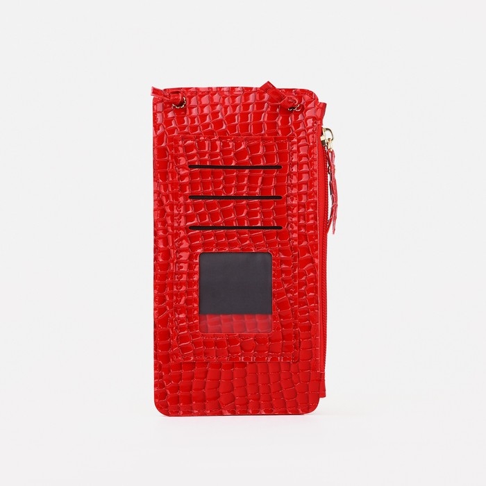 Сумка детская на магните, длинный ремень, цвет красный