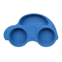 Силиконовая детская тарелка &laquo;Машинка&raquo; с секциями, цвет МИКС