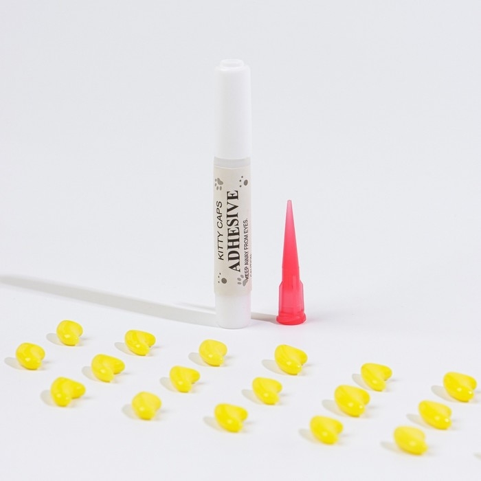 Когти накладные "Антицарапки", размер S, жёлтые