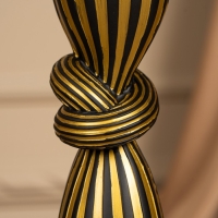 Подсвечник для одной свечи &laquo;Узел&raquo;, цвет черно-золотой 29,5 х 7,5 х 7,5 см