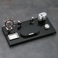 Набор настольный 6в1 (часы, блок д/ бумаги,каранд-ца, визитица,штурвал,скреп-ца ) 40*20*15см Набор настольный 6в1 (часы, блок д/ бумаги,каранд-ца, визитица,штурвал,скреп-ца ) 40*20*15см