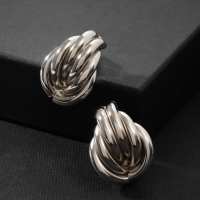 Серьги металл &laquo;Геометрия&raquo; глубина, цвет серебро