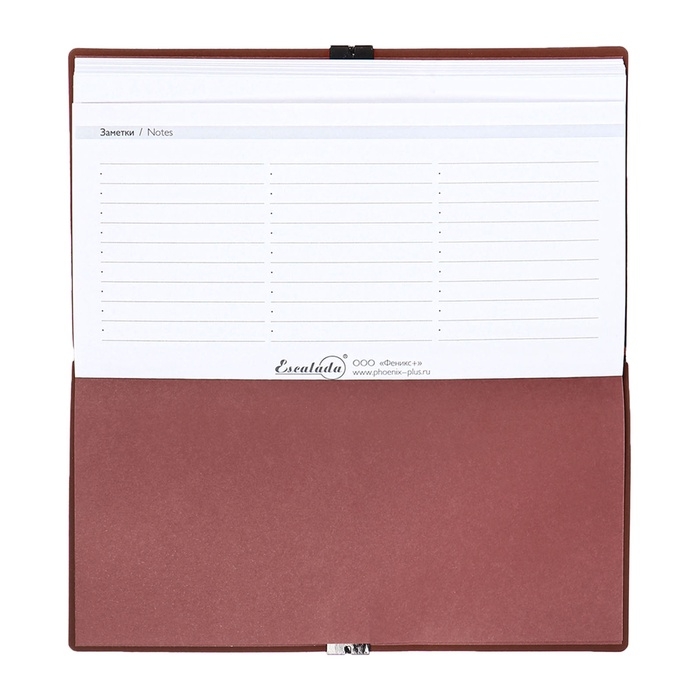 Еженедельник датир 2025г 175х95мм мягк обл иск кож 64л ESCALADA, бл тис, бл 70 г/м&sup2;,кор-ый