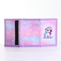 Кошелёк детский на липучке «Выбражулька», цвет сиреневый Кошелёк детский на липучке «Выбражулька», цвет сиреневый