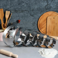 Набор форм для выпечки и выкладки &laquo;Круг&raquo;, d-20 см, h-5 см, 6 шт