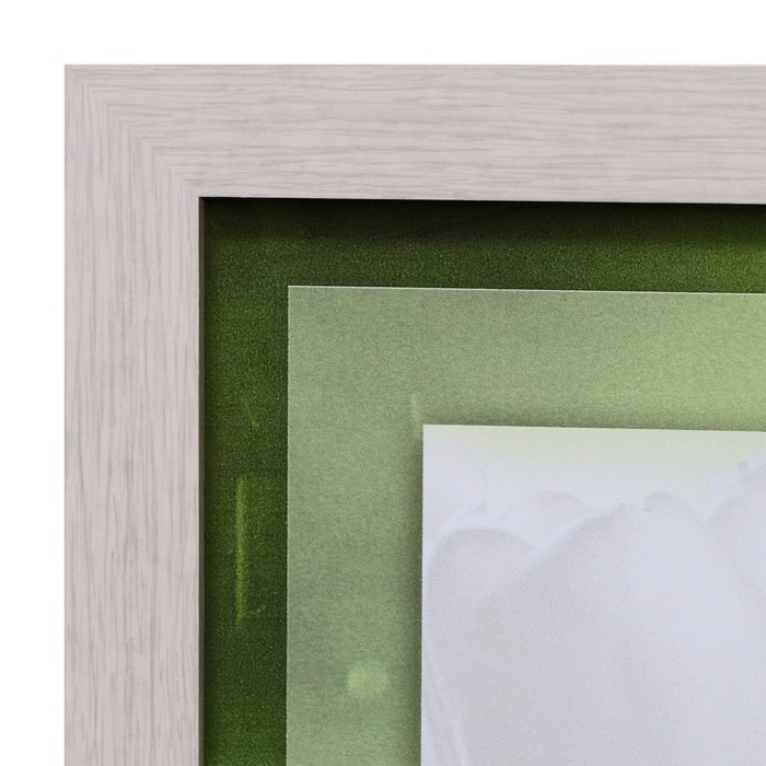 Картина "Белые тюльпаны" 42х107 см рамка микс