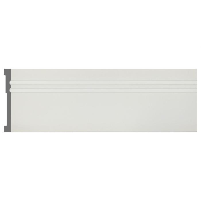 Плинтус пластиковый ударопрочный белый 80х12х2000мм