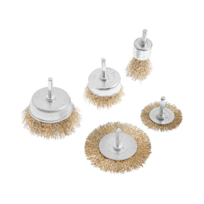 Набор щеток металлических для дрели ТУНДРА, плоские 50-75 мм, чашки 25-50-75 мм, 5 шт. Набор щеток металлических для дрели ТУНДРА, плоские 50-75 мм, чашки 25-50-75 мм, 5 шт.