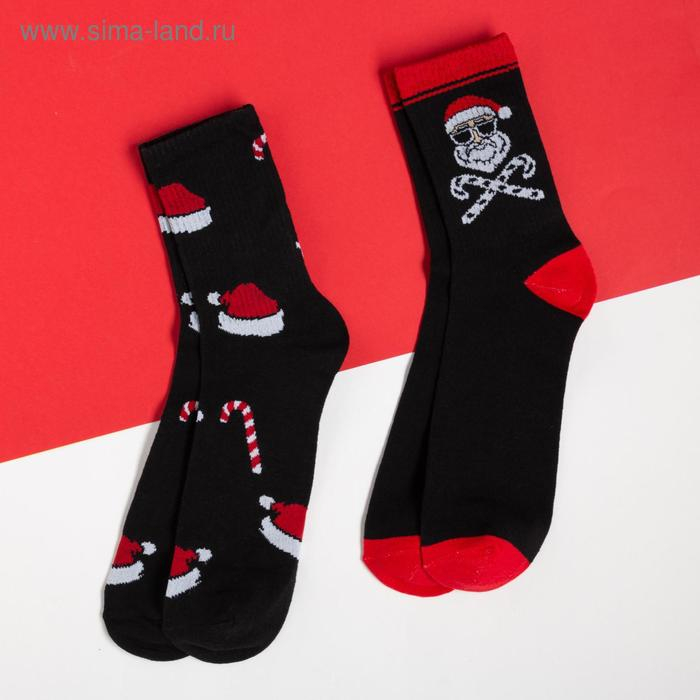 Набор новогодних мужских носков Набор новогодних мужских носков "Happy" р. 41-44