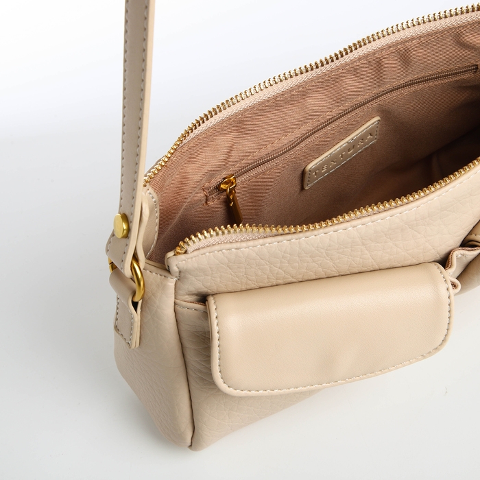 Сумка женская TEXTURA, средний размер, цвет бежевый