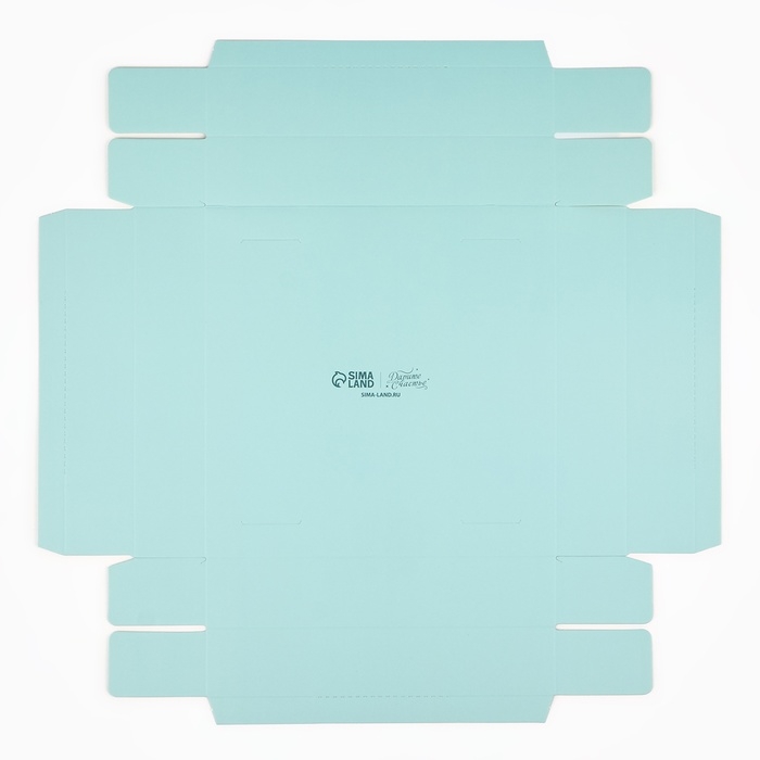 Коробка подарочная складная переноска для цветов, упаковка, &laquo;Бирюза&raquo;, 20 x 20 x 4 см