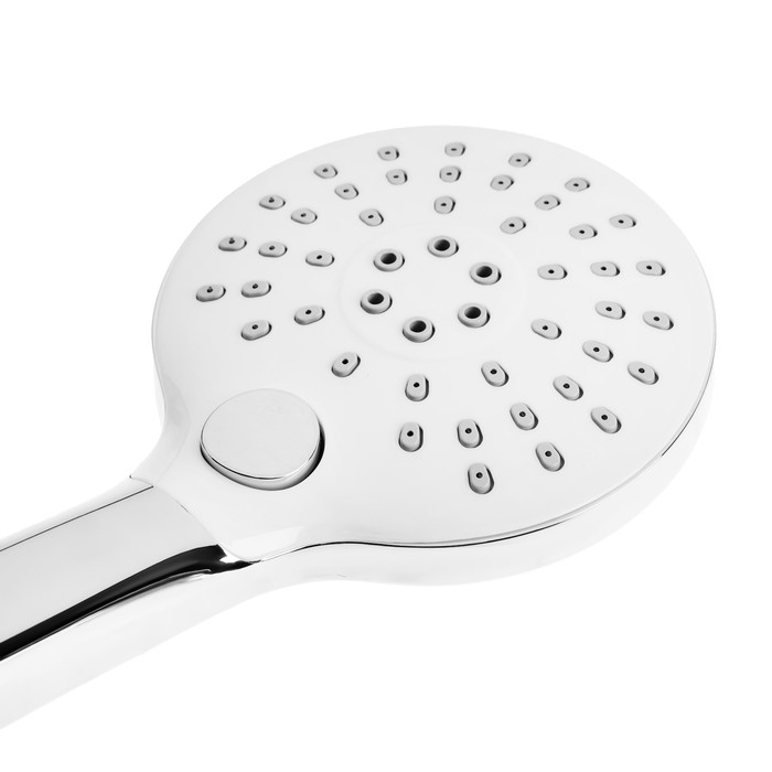 Душевая лейка ZEIN Z419, кнопочная, пластик, 3 режима, цвет хром