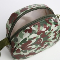 Сумка детская на молнии, цвет зелёный/камуфляж Сумка детская на молнии, цвет зелёный/камуфляж