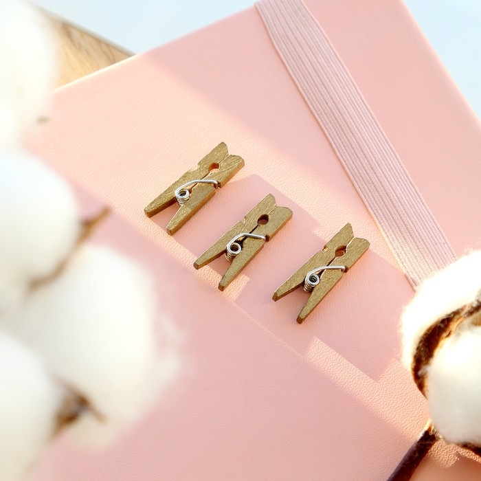 Набор декоративных прищепок в тёмном золоте, 50 шт. Набор декоративных прищепок в тёмном золоте, 50 шт.