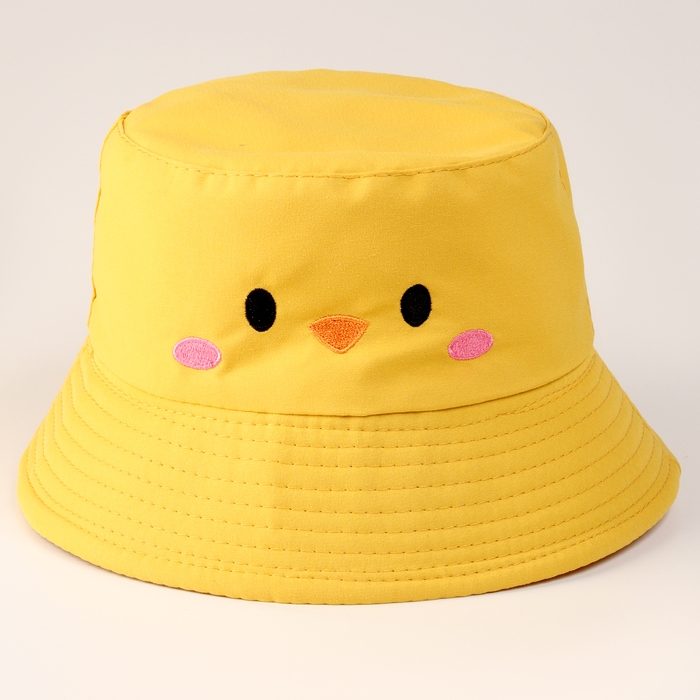 Панама детская для девочки &laquo;Цыпа&raquo;, цвет жёлтый, р-р 48-50