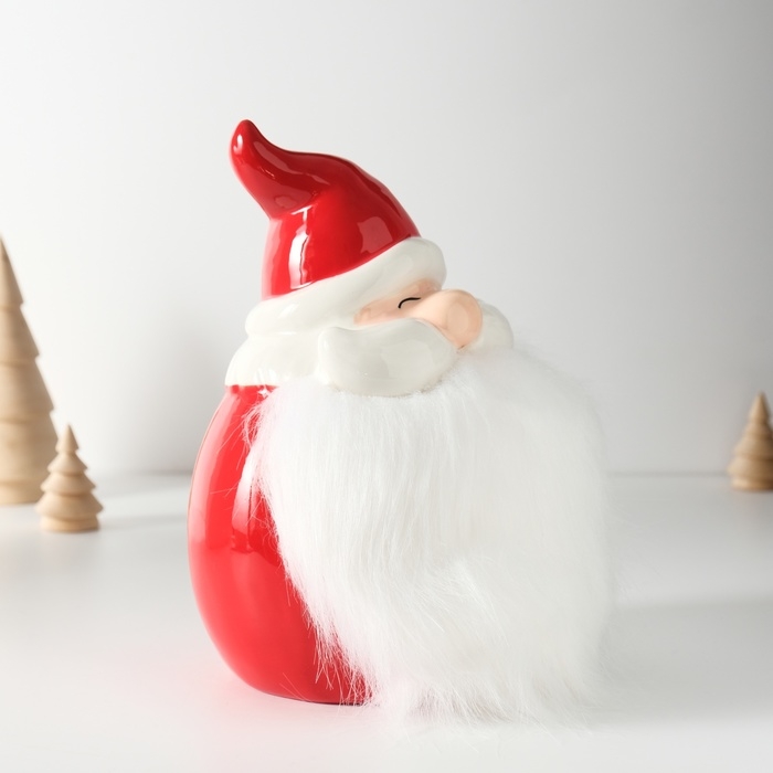 Копилка керамика Копилка керамика "Дедушка Мороз с большой бородой" 12,4х12,8х19 см