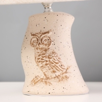 Настольная лампа"Сова" Е14 40Вт бежевый 20х20х32см