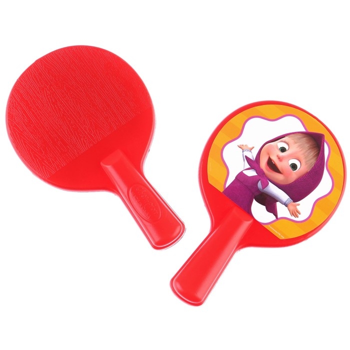 Набор игровой, ракетки 8&times;12 см и два мячика, Маша и медведь