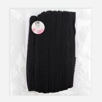 Резинка ажурная бельевая, 14 мм, 100 &plusmn; 1 м, цвет чёрный