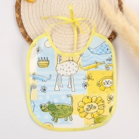 Нагрудник из нетканого полотна с ПВХ покрытием &laquo;Мультики&raquo;, цвет голубой, р-р. 20х22см