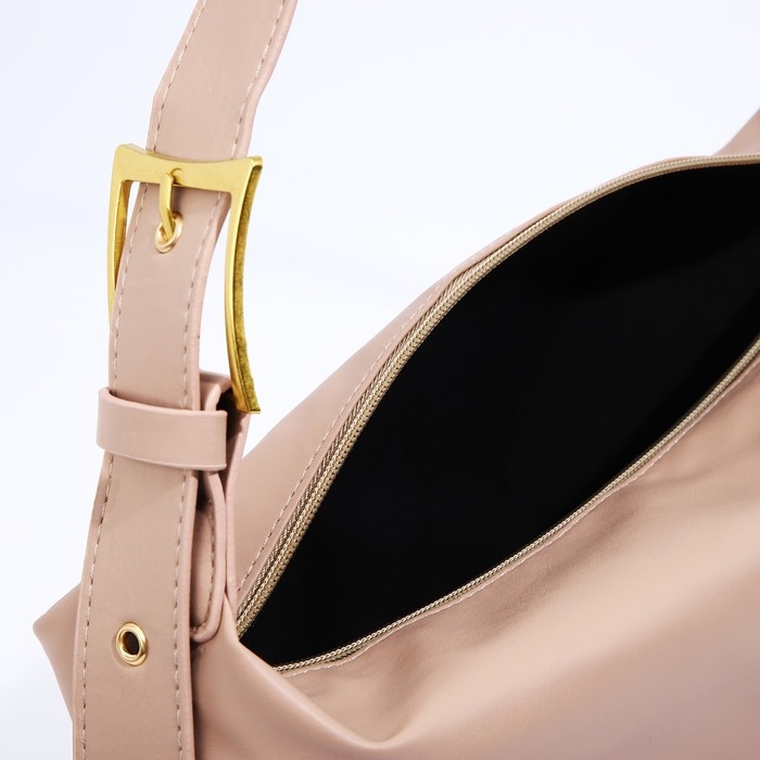 Сумка-мешок на молнии цвет бежевый Сумка-мешок на молнии цвет бежевый