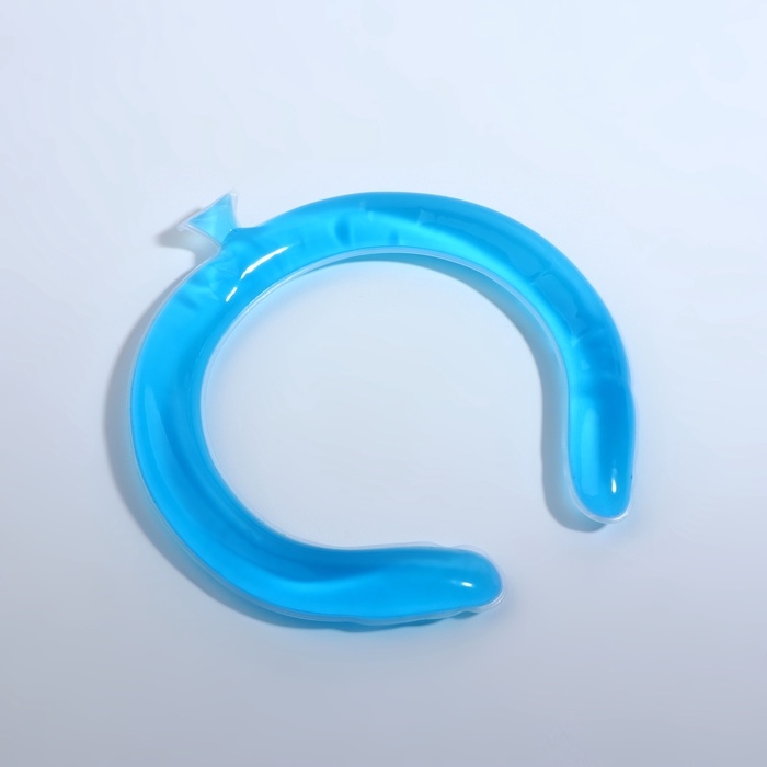 Охлаждающий воротник (гель, ПВХ) 17*16*2см синий накл ОТ