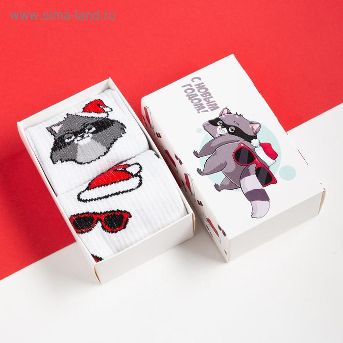 Набор новогодних мужских носков Набор новогодних мужских носков "Енот" р. 41-44